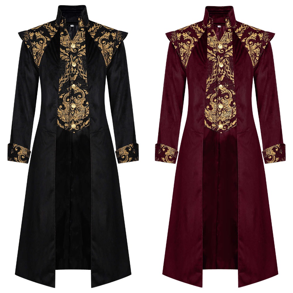 Women'S Gothic Formal Wear - เสื้อโค้ทสไตล์สตีมพังก์ยุคกลาง วิคตอเรียน กอธิค ชุดสูททางการสำหรับผู้ใหญ่ สำหรับงานฮาโลวีน คอมมิคคอน