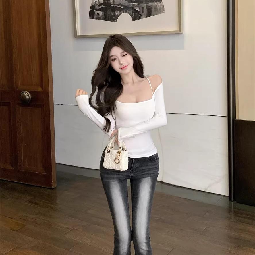 Women'S Gothic Formal Wear - เสื้อยืดแขนยาวผู้หญิงเสื้อผ้าฝ้ายลำลองขนาดใหญ่พร้อมการเย็บปะติดปะต่อกันแบบกอธิคและชายเสื้อระบายสำหรับฤดูใบไม้ร่วงสวมใส่ทุกวันสีเข้ม