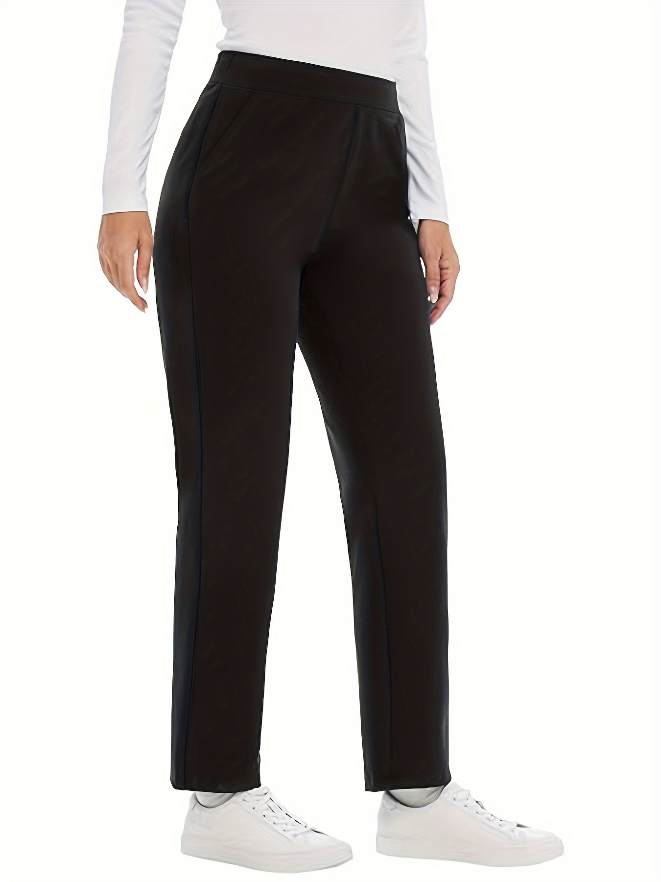 Women'S Formal Wear With Pants - กางเกงแนวธุรกิจผ้าถักสีทึบสำหรับผู้หญิงขนาดพิเศษแนวธุรกิจกางเกงผู้ชายขาสามส่วนใหม่ฤดูใบไม้ผลิและฤดูใบไม้ร่วง