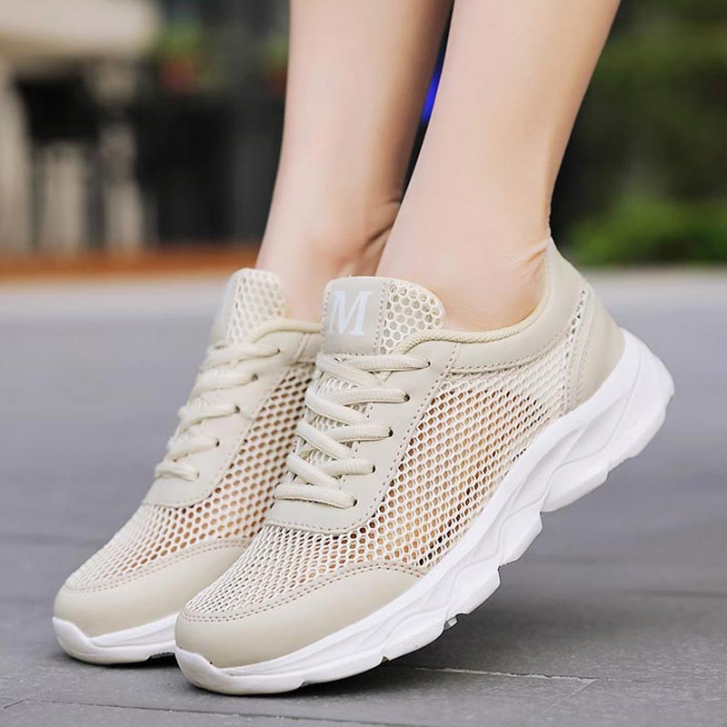 Women Formal Wear With Jeans - ฤดูร้อน Breathable รองเท้าผ้าใบผู้หญิงตาข่ายผู้หญิงกีฬารองเท้าน้ําหนักเบารองเท้าผู้หญิง T ใหม่ 2019