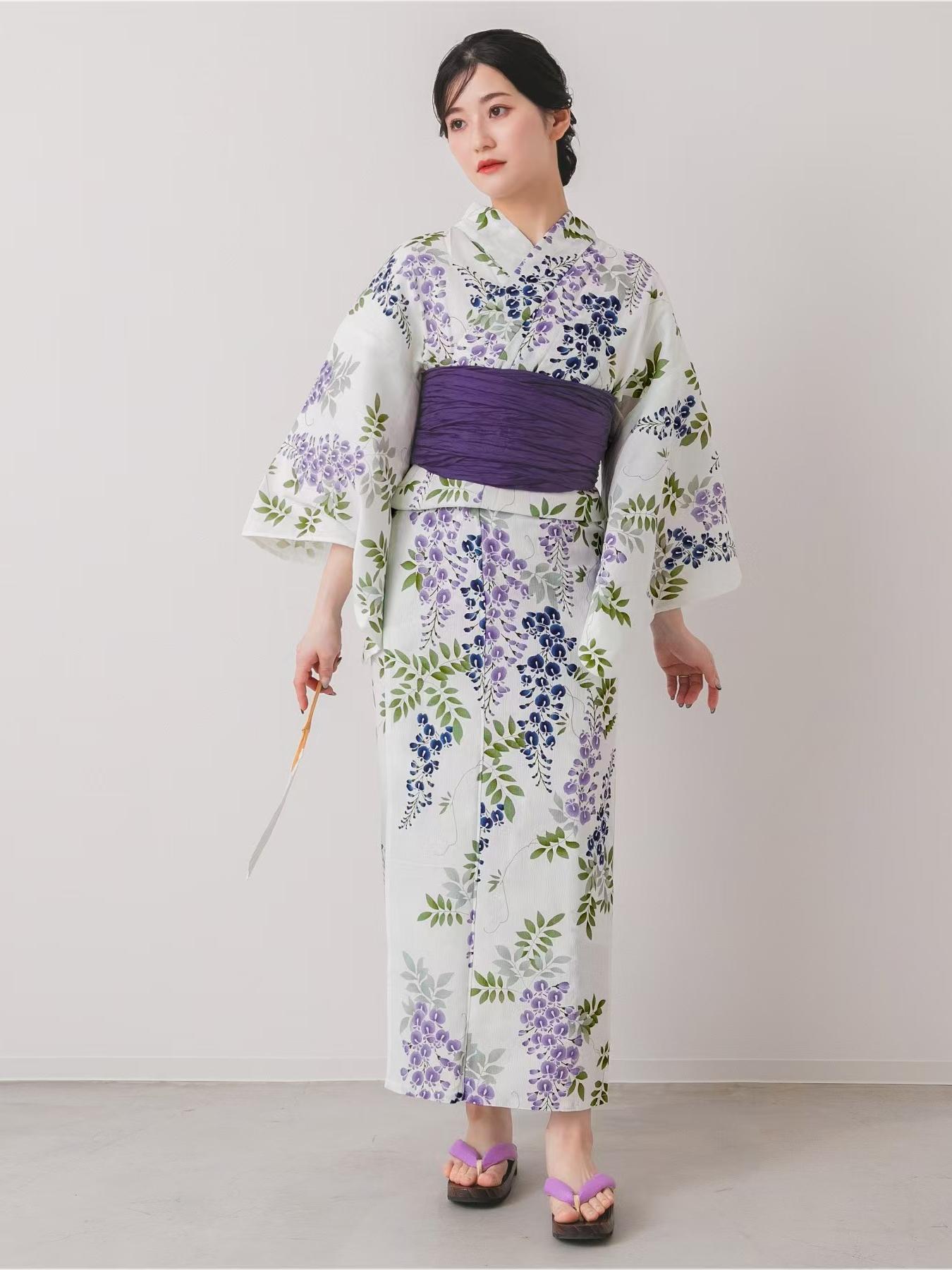 Japanese Women Formal Wear - ชุดกิโมโนญี่ปุ่น yukata ผู้หญิงแบบดั้งเดิมสวมใส่อย่างเป็นทางการสไตล์ high-end ผ้าฝ้ายผ้าลินินการถ่ายภาพเสื้อผ้าท่องเที่ยว