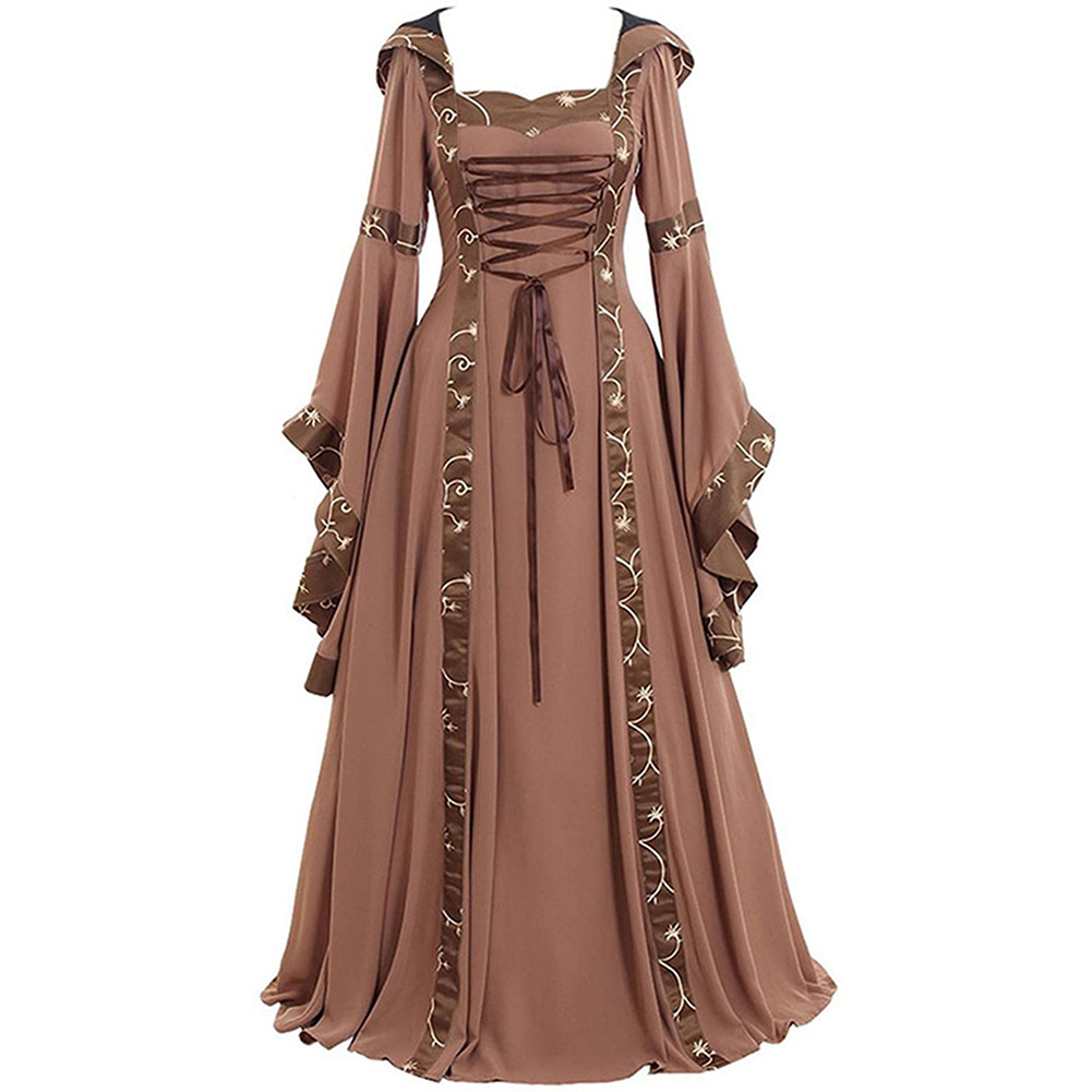 Women'S Gothic Formal Wear - ชุดลำลองสไตล์โกธิคสำหรับผู้หญิง ชุดเดรสเจ้าหญิงแบบผูกเชือกสไตล์เรโทร ชุดคอสตูมแบบผูกเชือก ชุดอเนกประสงค์ เหมาะสำหรับโอกาสต่างๆ