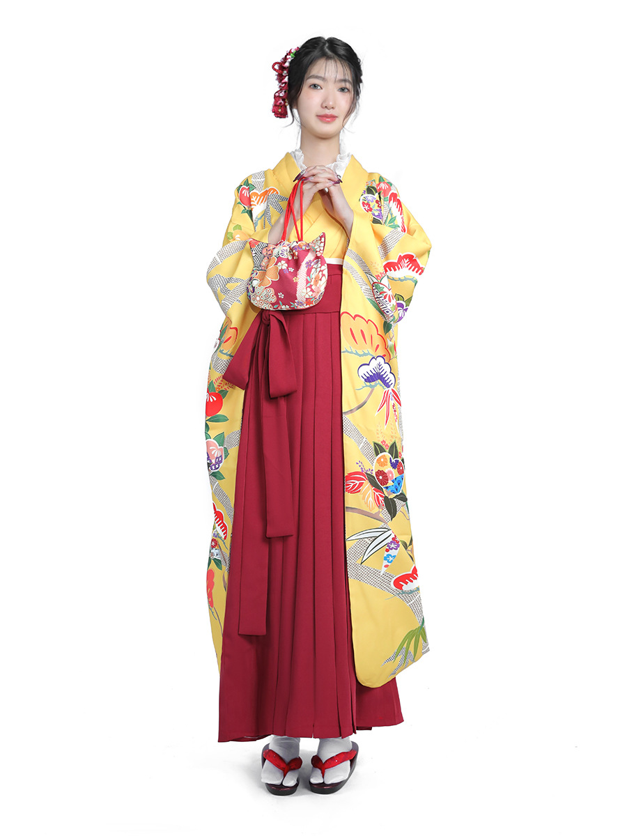 Japanese Women Formal Wear - ชุดกิโมโนญี่ปุ่นสำหรับผู้หญิง สไตล์วาบิซาบิ ชุดฮาคามะ ชุดสำหรับงานรับปริญญา ชุดพิธีการ 9