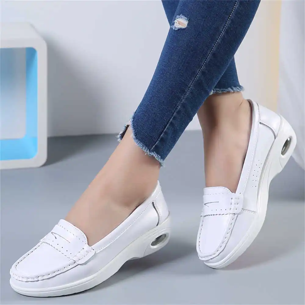 หนา Slipon สีขาว Trainers สําห - Elderly Women Formal Wear บทวิจารณ์และราคา