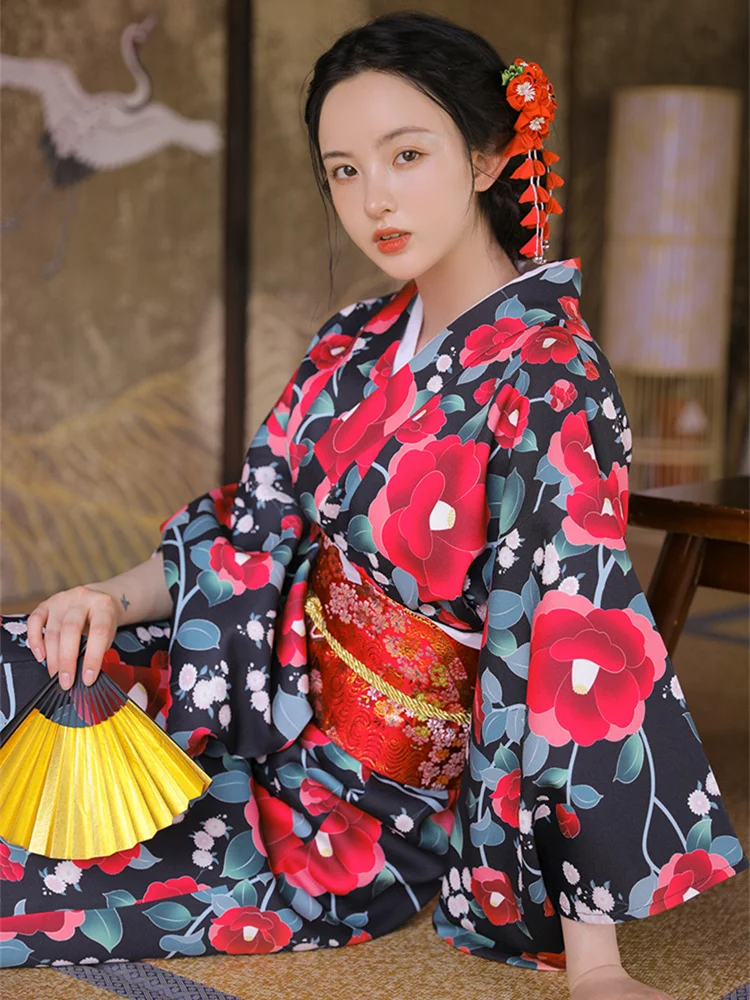 ชุดเดรสยาวลายดอกไม้สไตล์วินเทจ - Japanese Women Formal Wear บทวิจารณ์และราคา