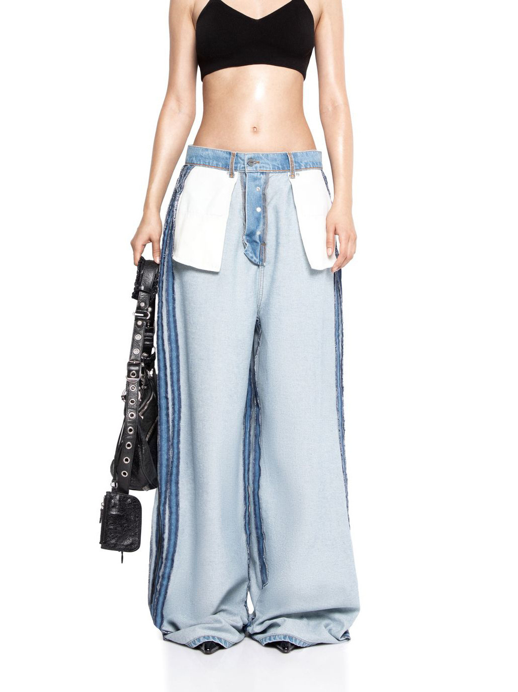 กางเกงยีนส์เอวสูงทรงหลวม PUAL  - Women Formal Wear With Jeans บทวิจารณ์และราคา