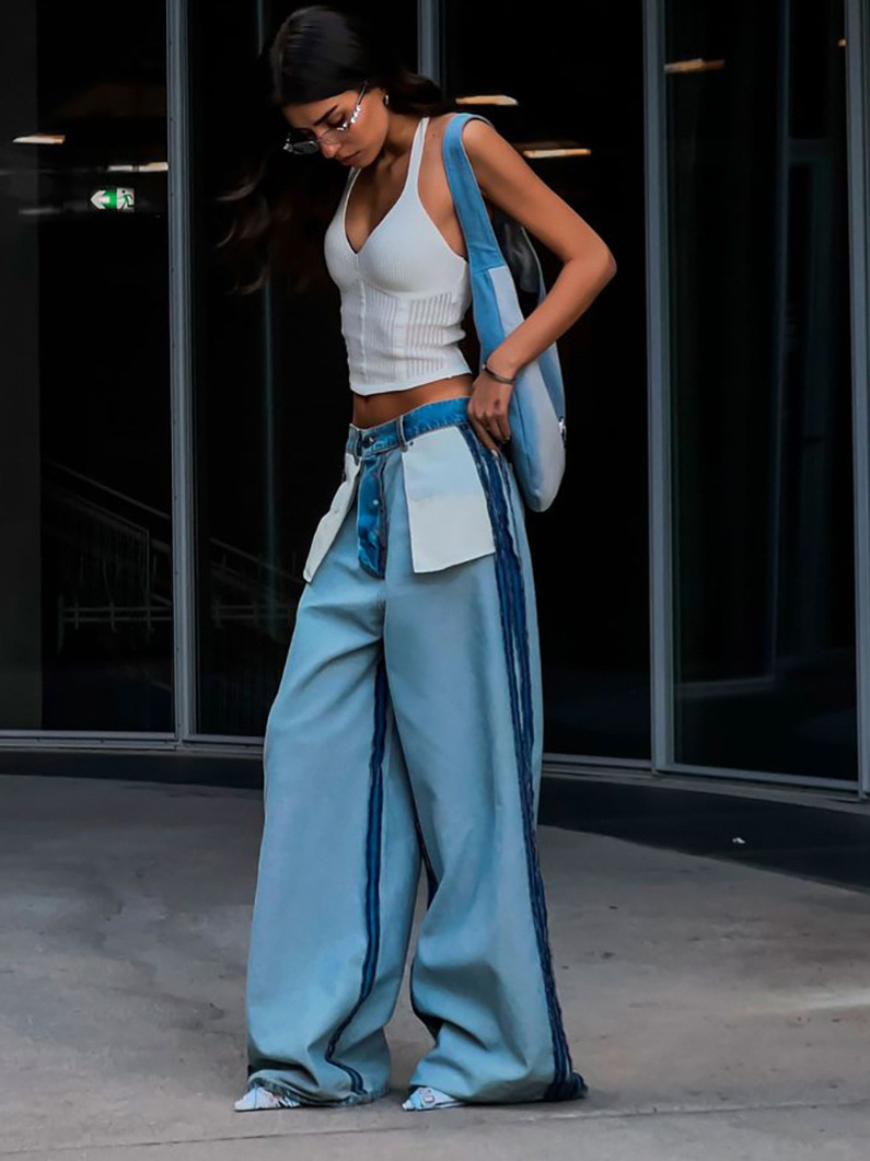 กางเกงยีนส์เอวสูงทรงหลวม PUAL  - Women Formal Wear With Jeans บทวิจารณ์และราคา
