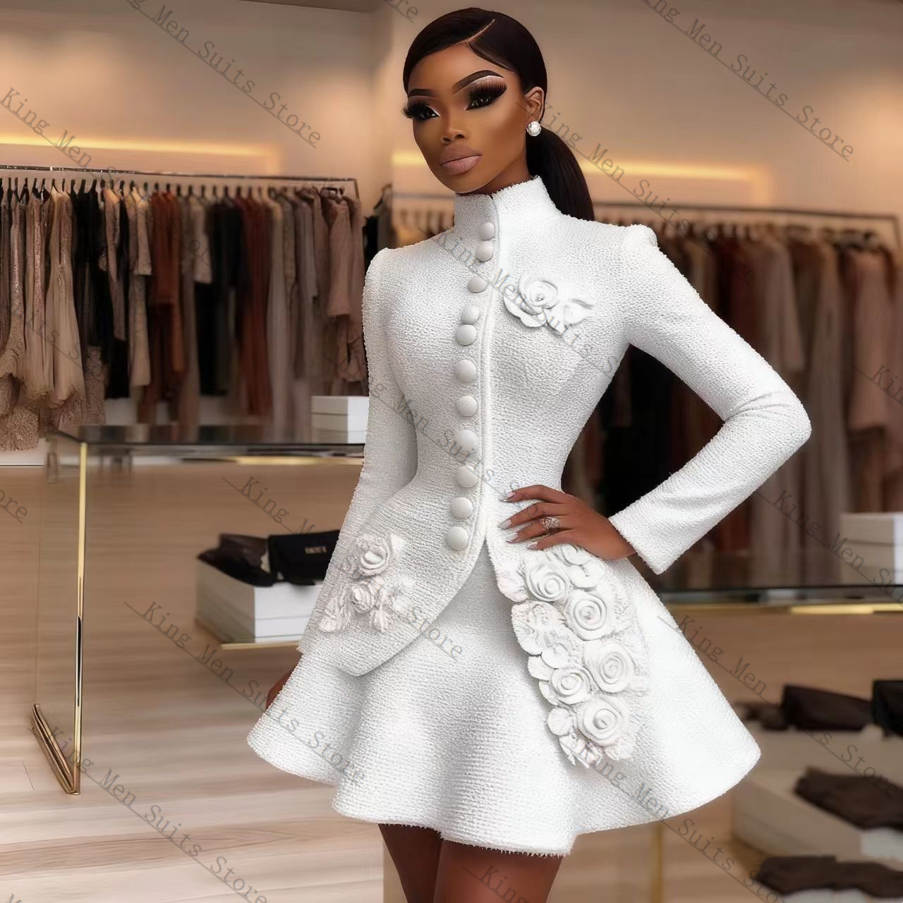 ชุดสูทผู้หญิงสีขาวหรูหรา 2 ชิ้ - Women'S Formal Wear For A Wedding Guest บทวิจารณ์และราคา