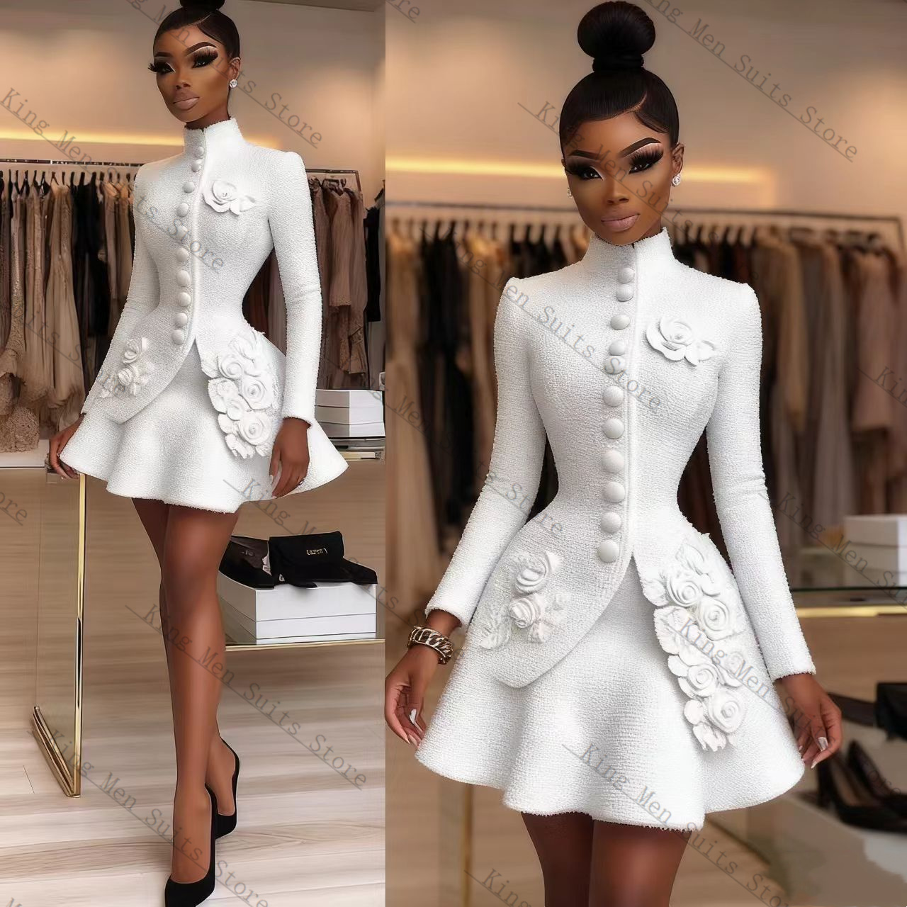 ชุดสูทผู้หญิงสีขาวหรูหรา 2 ชิ้ - Women'S Formal Wear For A Wedding Guest บทวิจารณ์และราคา