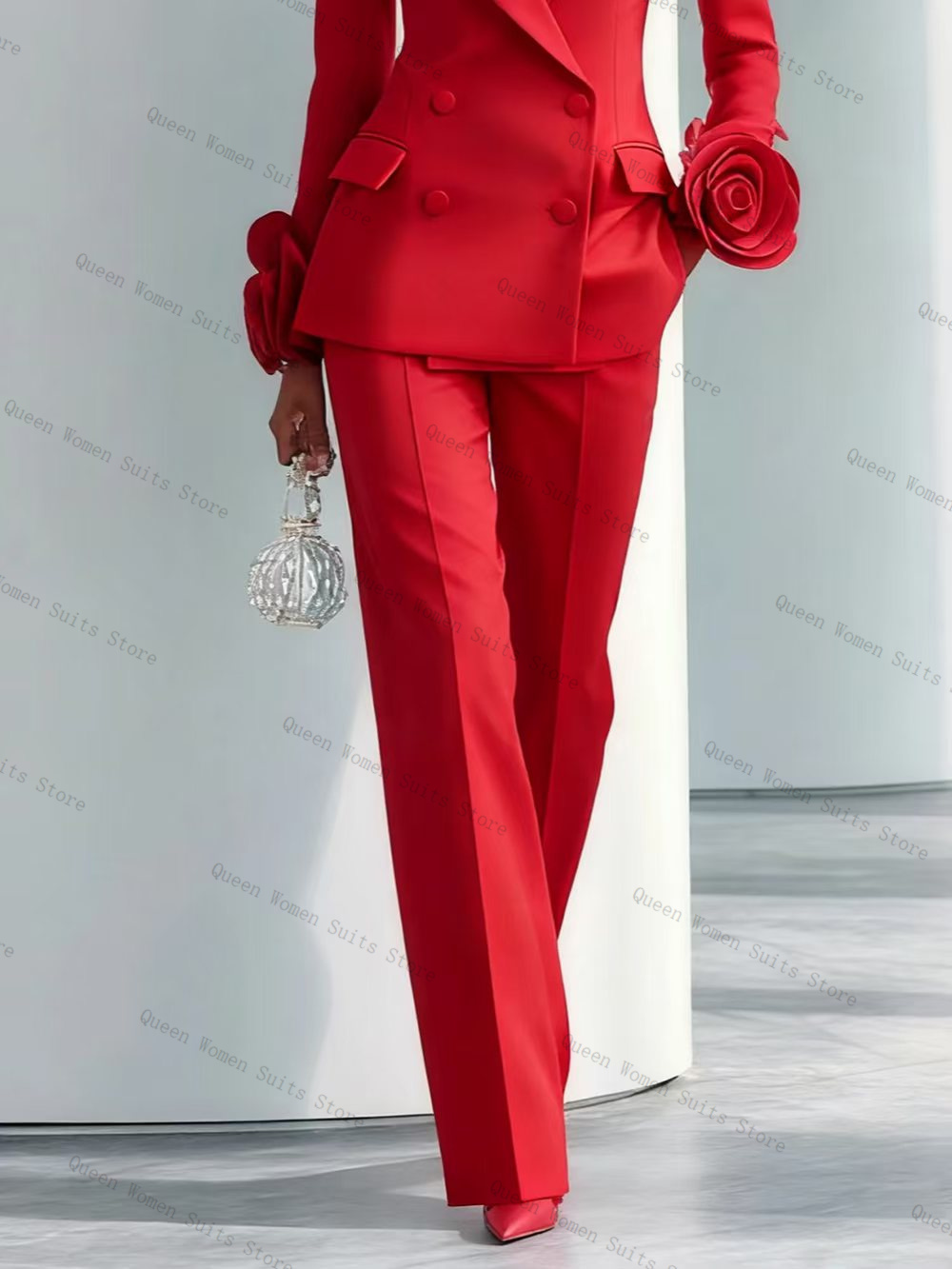 ชุดสูทผู้หญิงสีแดงสุดหรู 2 ชิ้ - Women'S Formal Wear For A Wedding Guest บทวิจารณ์และราคา