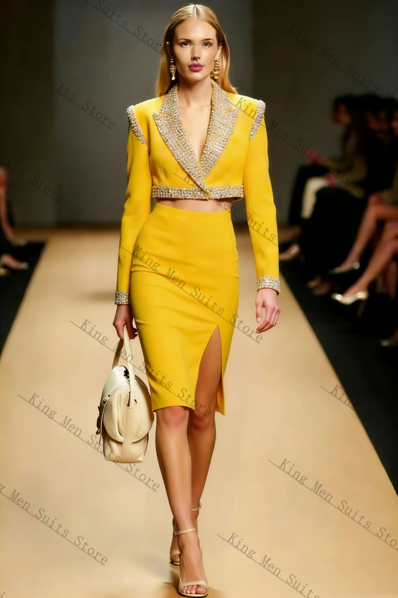 ชุดกระโปรงสูทผู้หญิงสีเหลือง 2 - Women'S Formal Wear For A Wedding Guest บทวิจารณ์และราคา