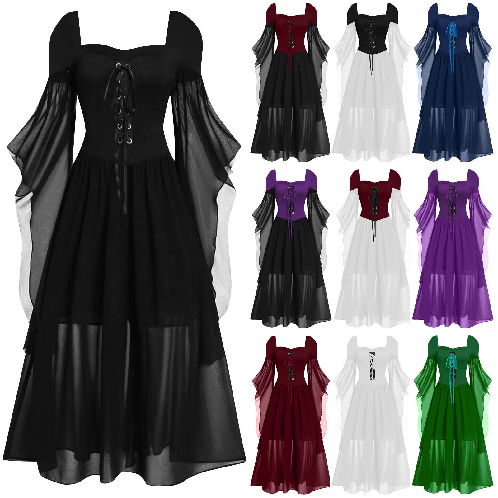 ชุดเดรสฮาโลวีน 2026 แบบเปิดไหล - Women'S Gothic Formal Wear บทวิจารณ์และราคา