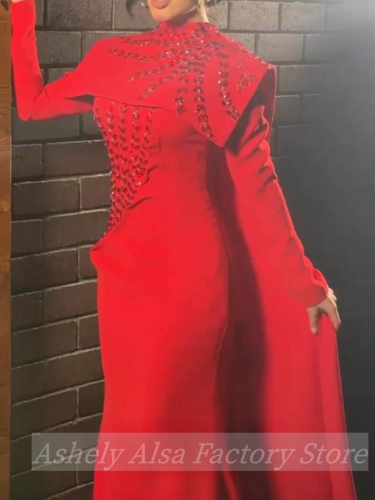ชุดราตรียาวสีแดงแบบมุสลิมอาหรั - Women'S Red Formal Wear บทวิจารณ์และราคา