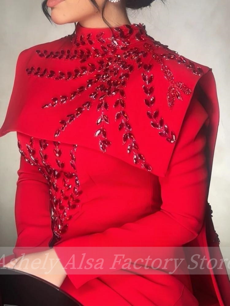 ชุดราตรียาวสีแดงแบบมุสลิมอาหรั - Women'S Red Formal Wear บทวิจารณ์และราคา