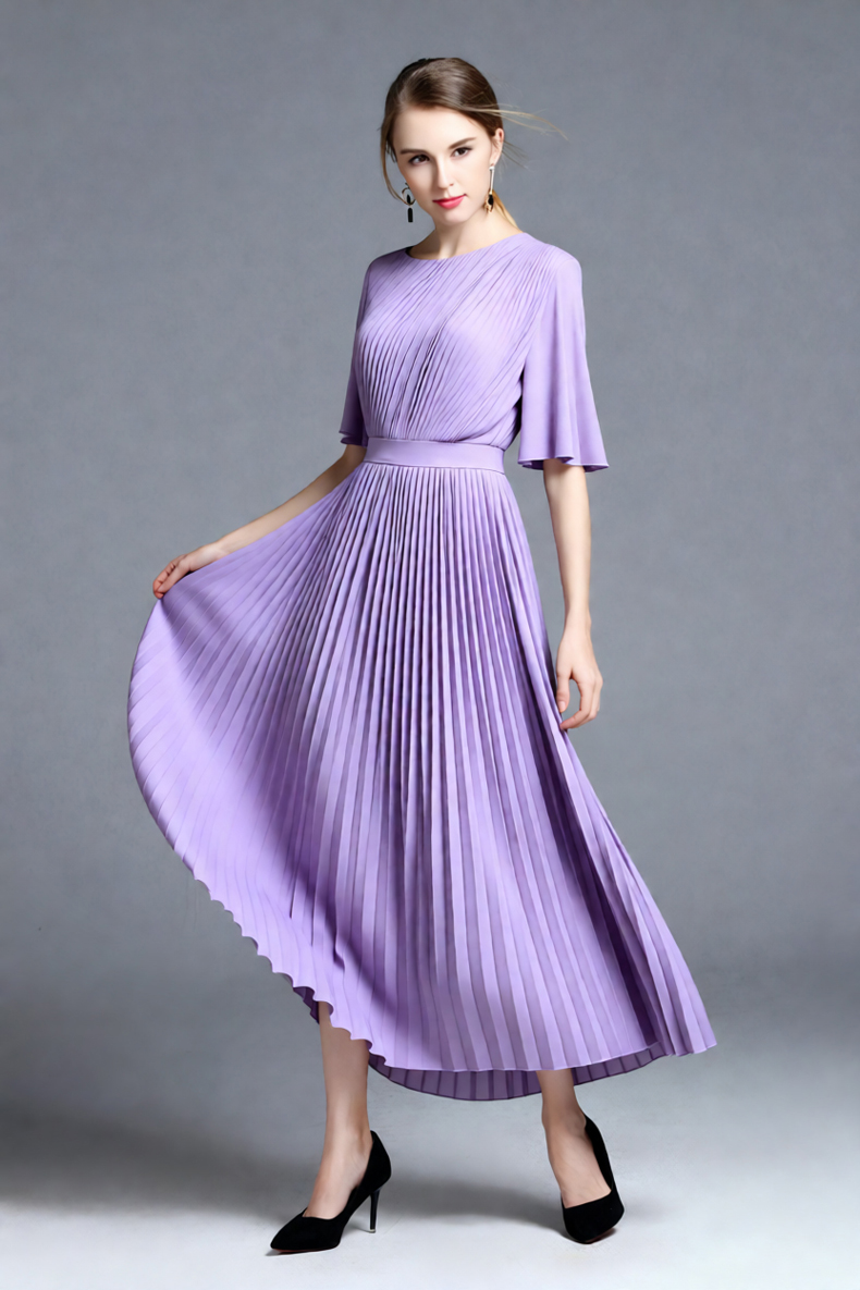 เดรสยาวปานกลางแบบจับจีบแขนเสื้ - Women'S Formal Wear For A Wedding Guest บทวิจารณ์และราคา
