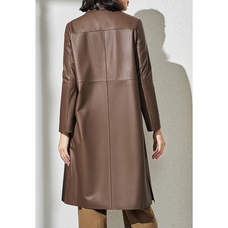 เสื้อโค้ทหนังแท้ทรงเทรนช์โค้ทส - Large Women'S Formal Wear บทวิจารณ์และราคา