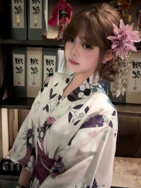 ชุดกิโมโนสีม่วงแบบดั้งเดิมสำหร - Japanese Women Formal Wear บทวิจารณ์และราคา