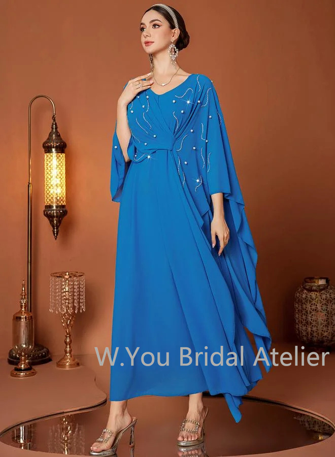 ชุดราตรีหรูหรา คอวี แขนเสื้อคล - Women'S Formal Wear For A Wedding Guest บทวิจารณ์และราคา